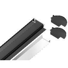 Алюминиевый профиль Ambrella light GP1001BK черный 2000*21.5*6.8