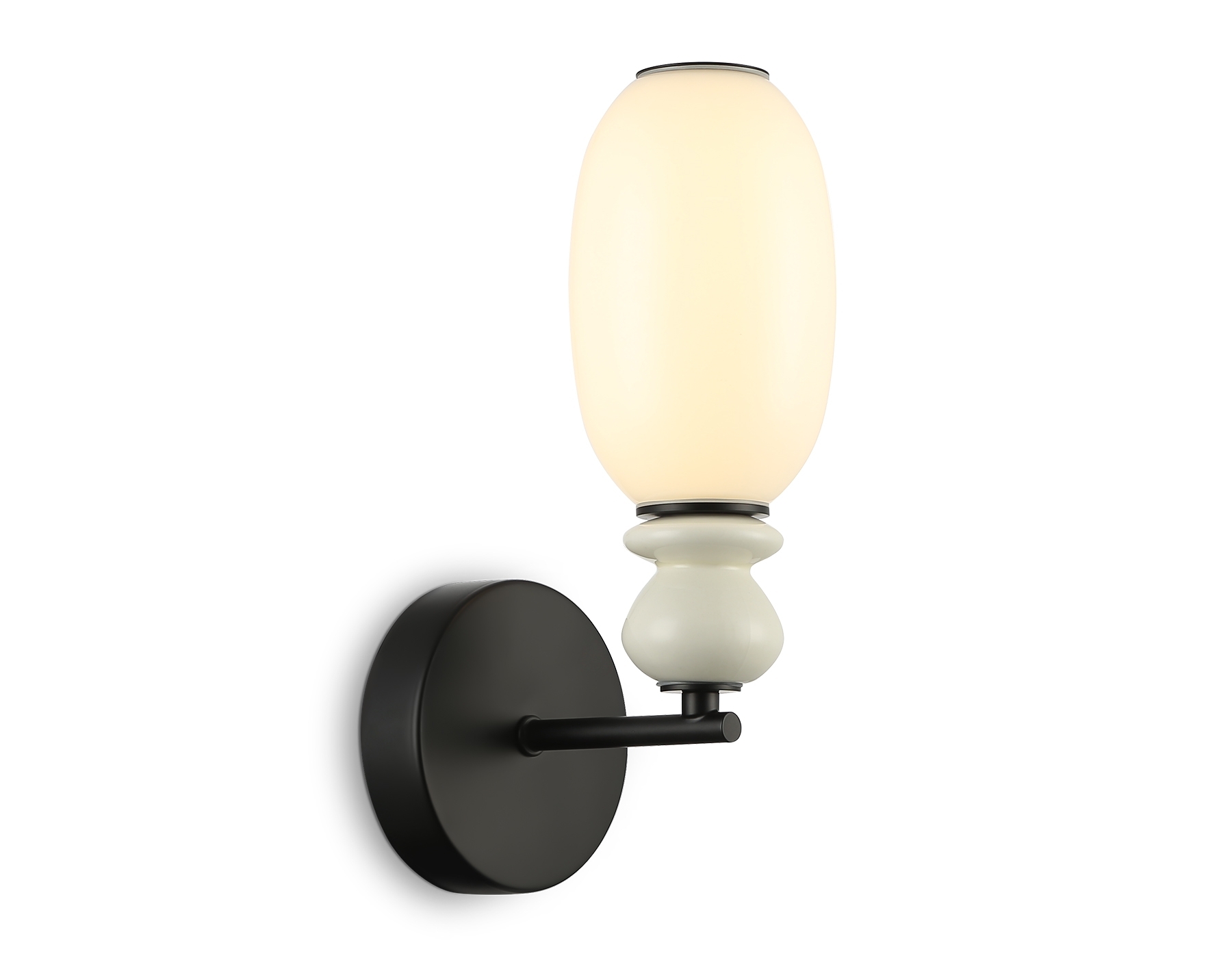Настенный светильник Ambrella light LH53148 BK/FR черный/белый 6W 3000K 100*165*310