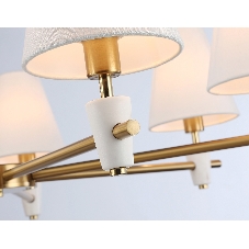 Люстра Ambrella light LH75045/7 BS/WH латунь/белый E14*7 max 40W D840*580