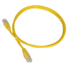 Патч-корд LANMASTER UTP TWT-45-45-5.0-YL вилка RJ-45-вилка RJ-45 cat.5е 5м желтый ПВХ (уп.:1шт)