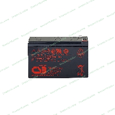 Батарея для ИБП CSB серия GP, GP1272, напряжение 12В, емкость 7.2А·ч (разряд 20 часов), макс. ток разряда (5 сек.) 100А, ток короткого замыкания 304А, макс. ток заряда 2.8A, свинцово-кислотная типа AGM, клеммы F1, ДxШxВ 150.9x64.8x98.6мм., вес 2.4кг., срок службы 5