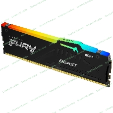 Оперативная память Kingston Fury Beast, DDR5, 16Gb (1x16Gb), 5600MHz, CL36, DIMM, с радиатором, RGB, черный