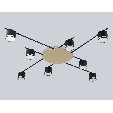 Потолочный светильник Ambrella light FL51760/8 BK/GD черный/золото GX53/8 max 12W 870*870*95