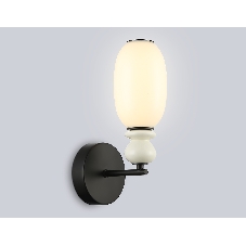 Настенный светильник Ambrella light LH53148 BK/FR черный/белый 6W 3000K 100*165*310