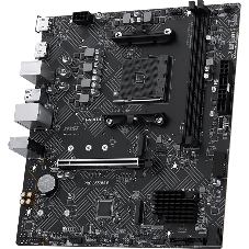 Материнская плата MSI PRO B550M-B, AM4, AMD B550, 2xDDR4 (до 64 ГБ), 4xSATA, 2xM.2 (PCIe 4.0/3.0), 1xPCIe 4.0 x16, 1xPCIe x1, 1xHDMI, 1xDP, 1x1Gb LAN, 4xUSB-A 5Gbps, 2xUSB-A 2.0, 1xPS/2, 3x3.5 мм, 7.1, чёрный, mATX