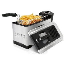 Фритюрница Centek CT-1431 серебристый, 1800 Вт, 3.5 л, 1 кг, антипригарное покрытие