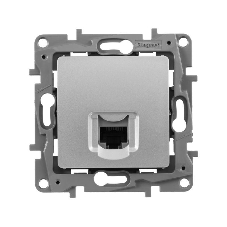 Информационная розетка RJ 45, категория 5e, UTP, Etika, алюминий