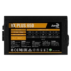 Блок питания Aerocool/Formula VX-650 PLUS, 650Вт, 120мм, черный