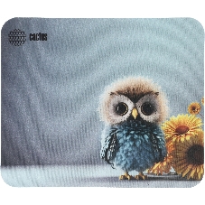 Коврик для мыши Cactus Owl gray рисунок 300x50x3мм (CS-MPC-D12M)