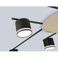 Потолочный светильник Ambrella light FL51760/8 BK/GD черный/золото GX53/8 max 12W 870*870*95