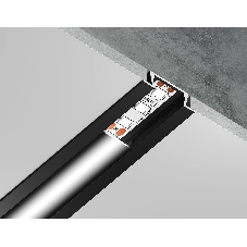 Алюминиевый профиль Ambrella light GP1001BK черный 2000*21.5*6.8