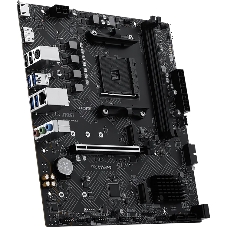 Материнская плата MSI PRO B550M-B, AM4, AMD B550, 2xDDR4 (до 64 ГБ), 4xSATA, 2xM.2 (PCIe 4.0/3.0), 1xPCIe 4.0 x16, 1xPCIe x1, 1xHDMI, 1xDP, 1x1Gb LAN, 4xUSB-A 5Gbps, 2xUSB-A 2.0, 1xPS/2, 3x3.5 мм, 7.1, чёрный, mATX