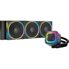 Система жидкостного охлаждения Deepcool LE360 PRO ARGb Soc-AM5/AM4/1200/1700/1851 черный 4-pin 19-33dB Al 300W 1817gr Ret (R-LE360PRO-BKAMMC-G-1)