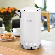 Чайник электрический Kitfort КТ-6189 1.7л. 2200Вт белый корпус: пластик/металл