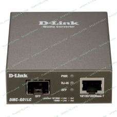 Медиаконвертор D-Link DMC-G01LC/C1A, Media Converter with 1 100/1000Base-T port and 1 100/1000Base-X SFP port.