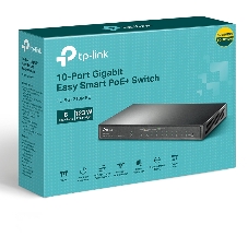 Коммутатор TP-Link TL-SG1210MPE Easy Smart 10-портовый гигабитный с 8 портами PoE+