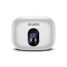 Наушники TWS SVEN E-310B белый, внутриканальные, Bluetooth, сенсорное управление, до 4 ч