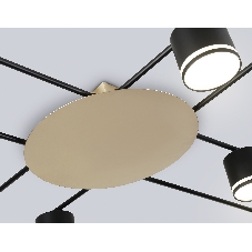 Потолочный светильник Ambrella light FL51760/8 BK/GD черный/золото GX53/8 max 12W 870*870*95