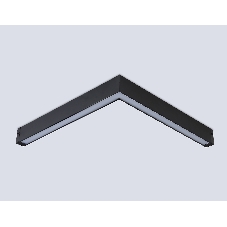Светильник светодиодный угловой для шинопровода Magnetic Ambrella light GL1299 BK черный IP20 24W 3000K-6400K 220V 120° 342*367*42 (Без ПДУ)