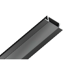 Алюминиевый профиль Ambrella light GP1001BK черный 2000*21.5*6.8