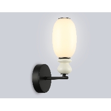 Настенный светильник Ambrella light LH53148 BK/FR черный/белый 6W 3000K 100*165*310