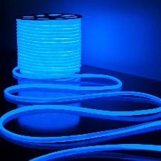 Лента светодиодная LS003 220V / Гибкий неон 9.6W 144Led 2835 IP67 16mm круглый синий, 50 м