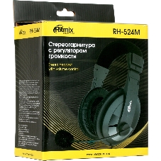 Наушники Ritmix RH-524M Диам дин:40 мм,Частот хар-ка:20-20 КГц,Сопр:32 Ом,Чувст:105 дБ+/-3дБ,Чувст мик:-58дБ+/-3дБ,Разъем:3,5мм+3,5мм,кабель 2 м+/-0,3м,в комплекте рег громк