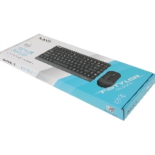 Комплект клавиатура+мышь A4Tech FStyler FG1110 беспроводной, USB, 2000 DPI, чёрный/серый