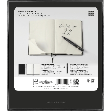 Набор Moleskine блокнот/ручка блокнот: Classic Large линейка черный