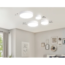 Потолочный светодиодный светильник Ambrella light FV5524 WH белый LED 35W 4200K D300*58 (Без ПДУ)