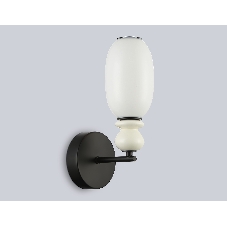 Настенный светильник Ambrella light LH53148 BK/FR черный/белый 6W 3000K 100*165*310