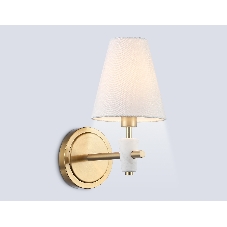 Настенный светильник Ambrella light LH75047 BS/WH латунь/белый E14 max 40W 230*140*270