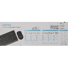 Комплект клавиатура+мышь A4Tech FStyler FG1110 беспроводной, USB, 2000 DPI, чёрный/серый
