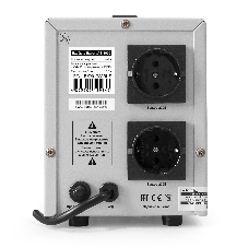Стабилизатор напряжения ExeGate EX291722RUS Expert AS-1500 (1500ВА, вход 140...260В, двойная цифр. индикация вход/вых. напряжения, выход 220В±8%, КПД 98%, 5 уровней защиты, задержка, метал. корпус, 2 евророзетки, RTL)