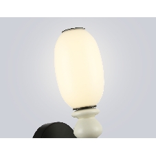 Настенный светильник Ambrella light LH53148 BK/FR черный/белый 6W 3000K 100*165*310