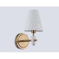 Настенный светильник Ambrella light LH75047 BS/WH латунь/белый E14 max 40W 230*140*270