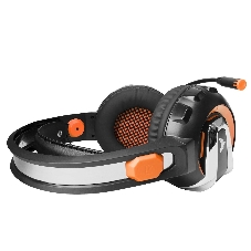 Гарнитура Crown CMGH-3003 чёрный/оранжевый, проводная, подсветка