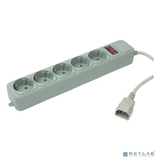 Сетевой фильтр PC Pet AP01006-E-GR 1.8м, 5 розеток, серый