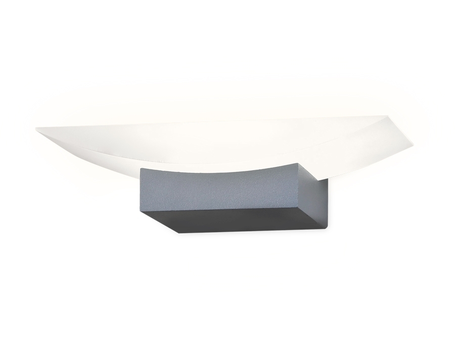 Настенный светодиодный светильник с акрилом Ambrella light FW199 SGR серый песок LED 4200K 5W 200*75*90