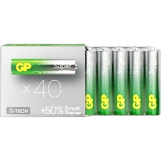 Алкалиновые батарейки GP Super Alkaline G-Tech 24А ААA - 40 шт. в пленке