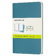 Блокнот Moleskine CAHIER JOURNAL CH013B44 Pocket 90x140 мм, обложка картон, 64 страниц, нелинованный, голубой (3 шт)