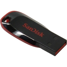 Флешка USB SanDisk Cruzer Blade (SDCZ50-128G-B35), 128Gb, USB 2.0, Type-A, R/W 16/4, черный