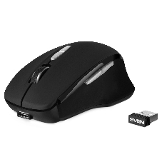 Мышь беспроводная SVEN RX-590SW черный, 1600 dpi, радиоканал, Bluetooth, USB, кнопки - 7