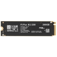 Накопитель SSD Crucial P3 Plus, 2Tb, PCIe 4.0 x4, M.2 2280, NVMe, R/W 5000/4200