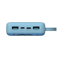 Портативный аккумулятор TOLT Lit LT-LI10S, 10000mAh, 22,5W, fast charging and PD, light blue/ Powerbank TOLT Lit LT-LI10S, 10000mAh, 22,5W, fast charging and PD, light blue