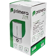 Увлажнитель воздуха Primera HUP-R1060-TA белый, 20 м², 6 л, ультразвуковой, производительность 280 мл/ч, ароматизация, регулировка направления пара, механическое управление