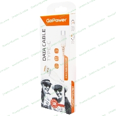 Кабель GoPower GP01T USB (m)-Type-C (m) 1.0м 2.4A ПВХ белый (1/800)