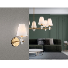 Настенный светильник Ambrella light LH75047 BS/WH латунь/белый E14 max 40W 230*140*270