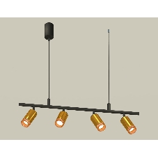 Светильник Ambrella light XB9002350/4 SBK/PYG/CF черный песок/золото желтое полированное/кофе MR16 GU5.3 (С9002, С6327, N6154)