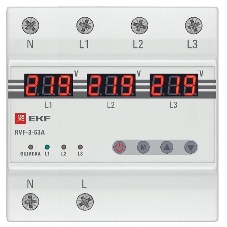Реле выбора фаз с дисплеем EKF RVF-3-63А PROxima